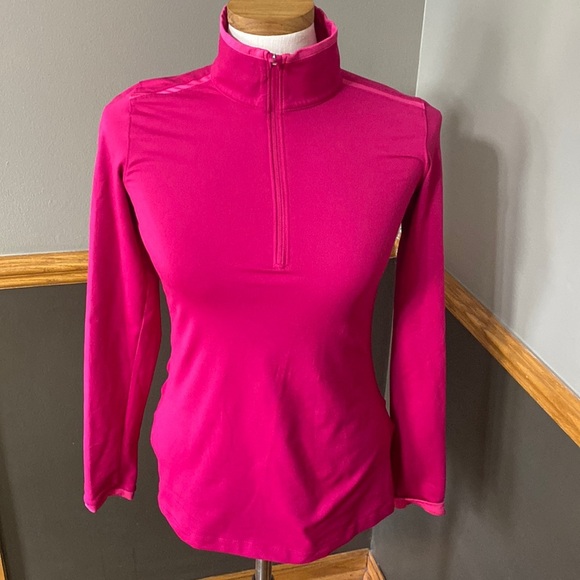 Nike Tops - Nike golf performance 2 tone pink quarter zip long sleeve top size small